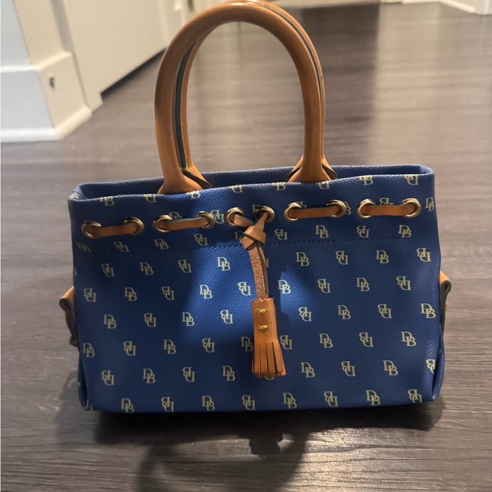 Dooney & Bourke Blue and Tan Satchel